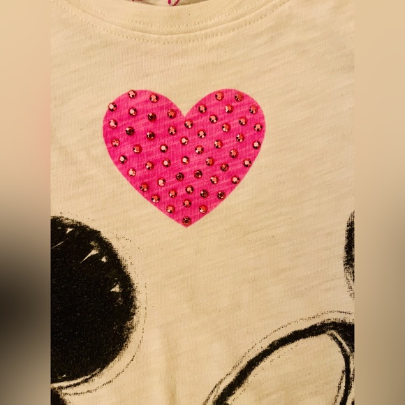 Disney Mickey and Mini sketch/artsy girls tee shirt size S Like new! Adorable! - Picture 6 of 8